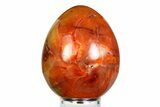 Vibrant Polished Carnelian Agate Egg - Madagascar #355492-1
